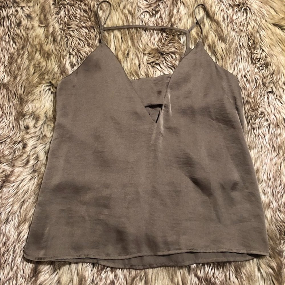 Olive Green Silk Cami